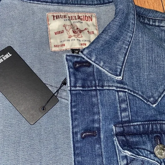 New True Religion Jean Jacket Jimmy SN Trucker Jacket Denim Jacket Size M